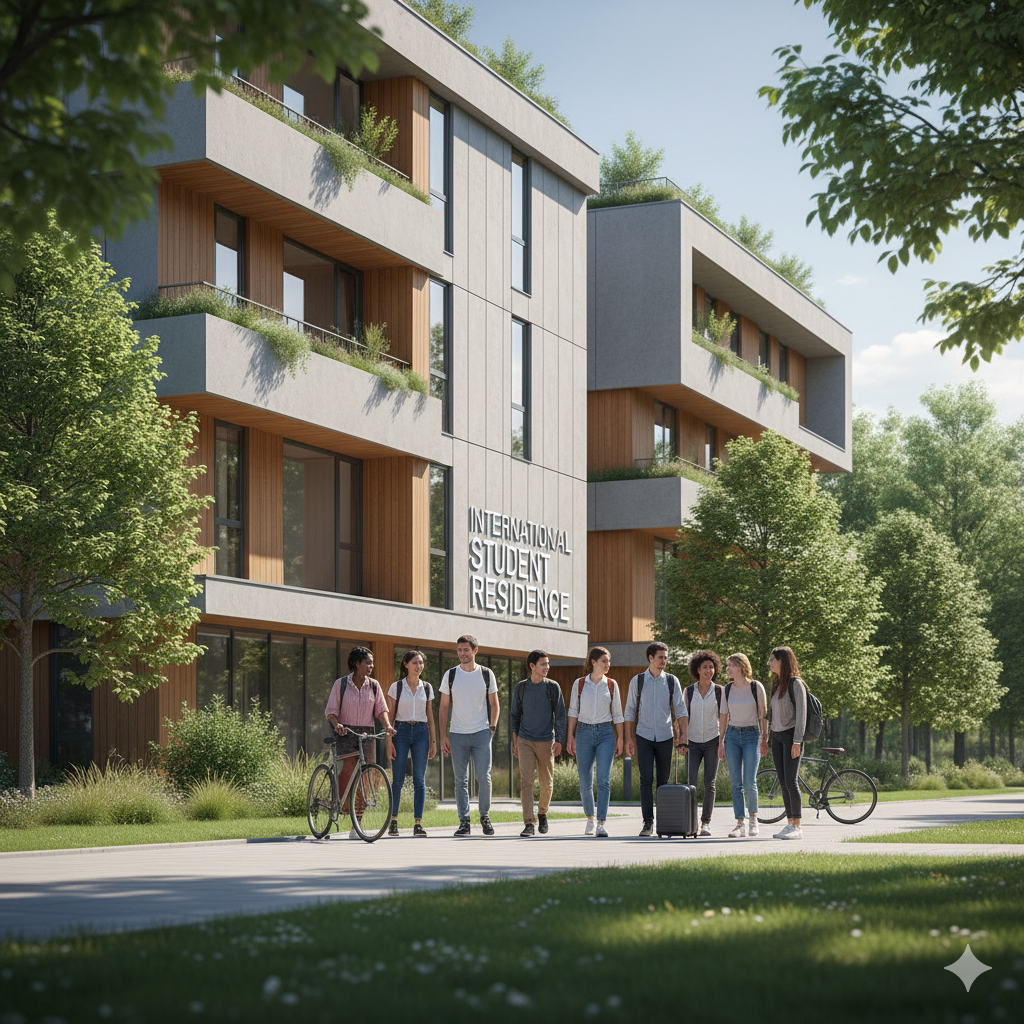Extérieur résidence étudiante européenne moderne