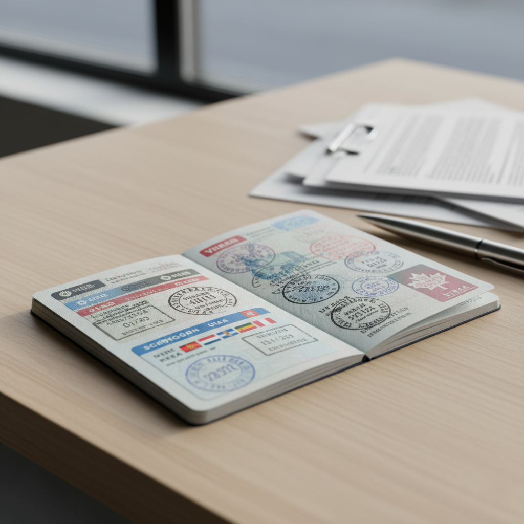 Passeport avec visas internationaux